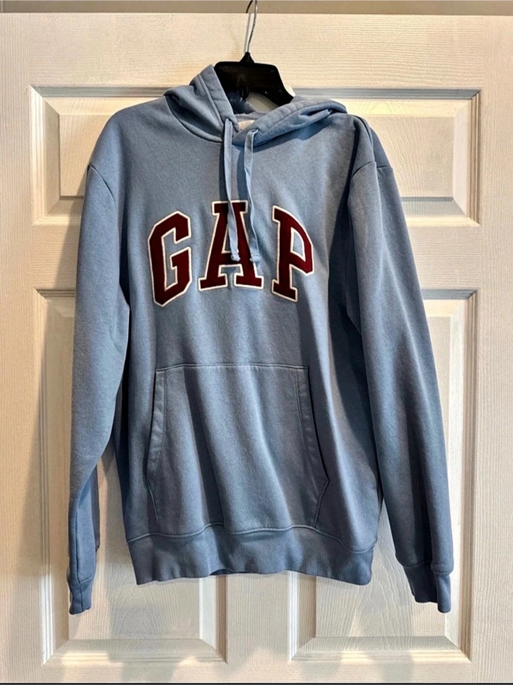 GAP Arch Logo Hoodie Blue Size Large